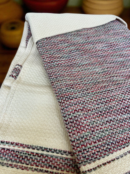 up-close image of a hand-woven Egyptian hand towel